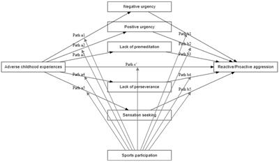 Does sports participation affect the mediating role of impulsivity in the association between adverse childhood experiences and aggression?